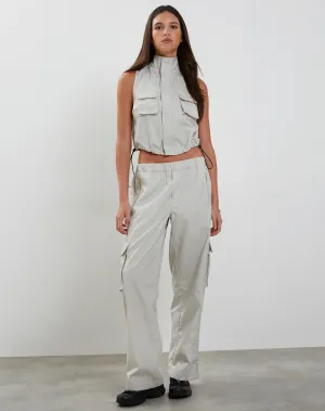 Oriells Cargo Trouser in Pearl Grey