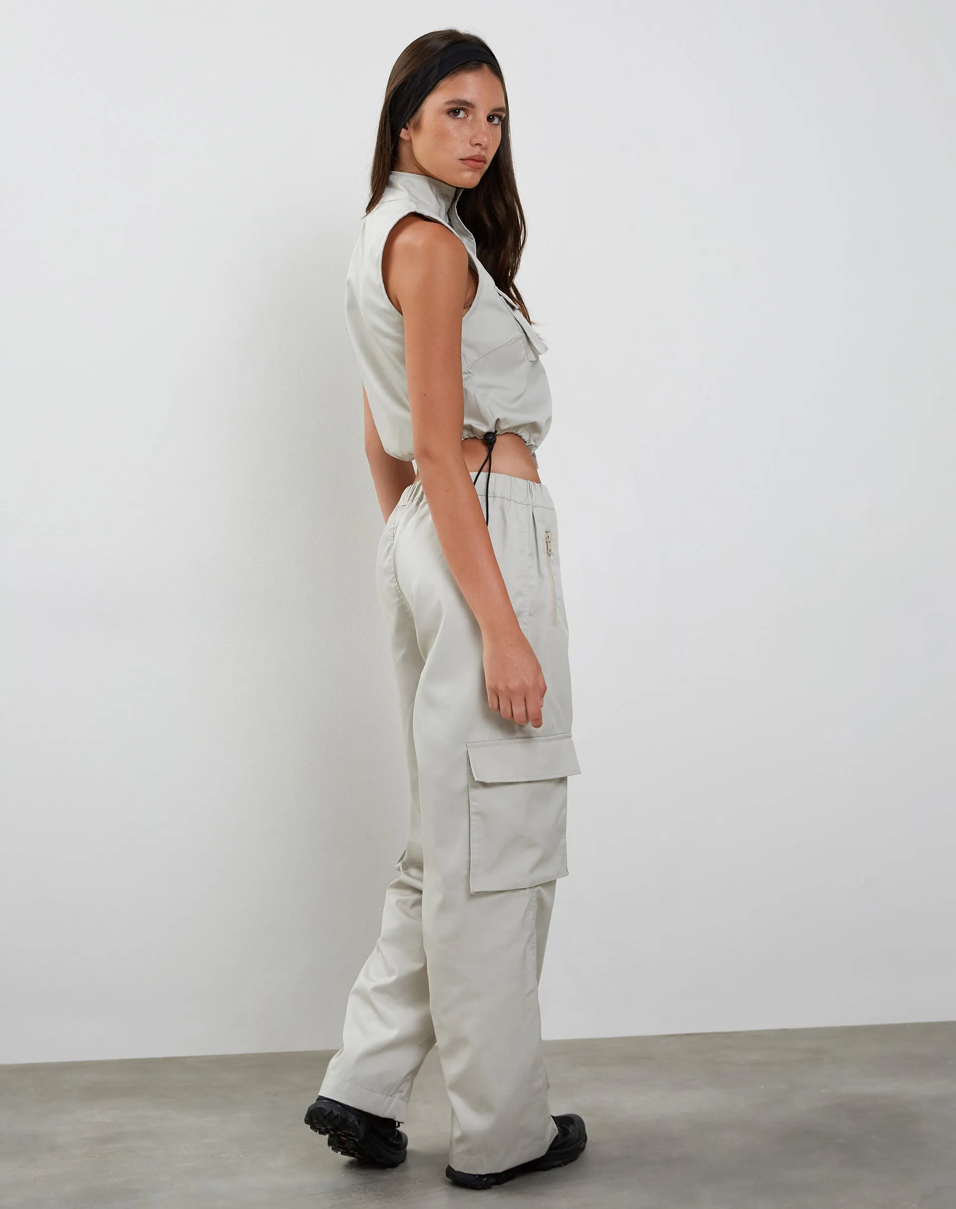 Oriells Cargo Trouser in Pearl Grey
