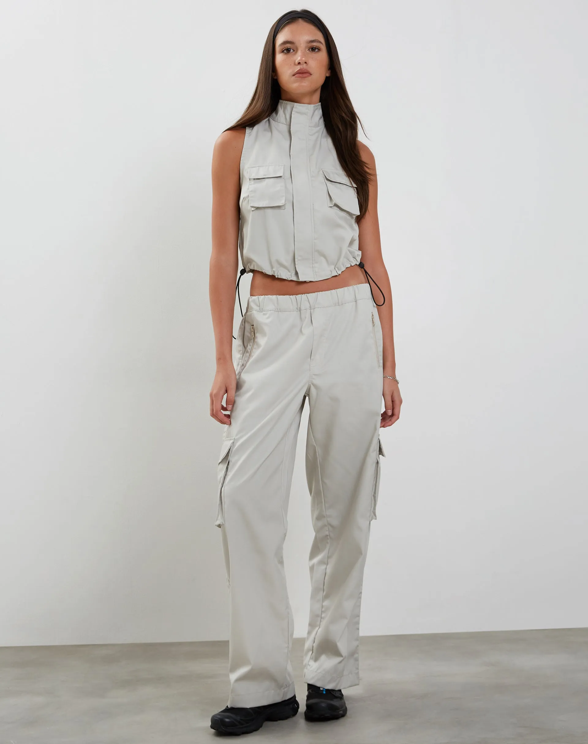 Oriells Cargo Trouser in Pearl Grey