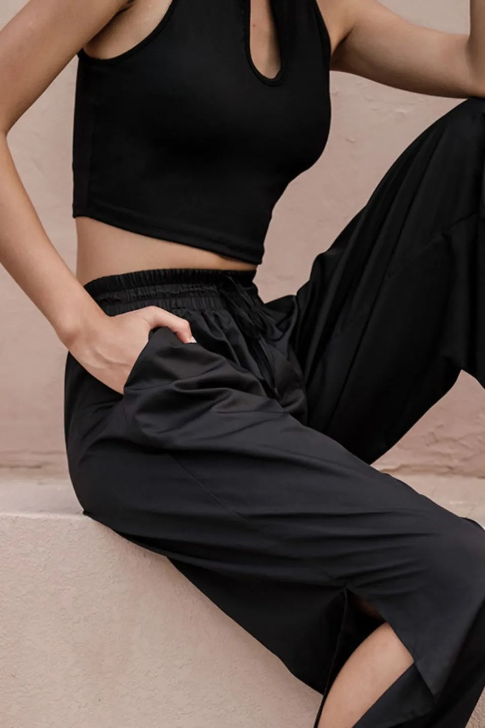 Oversized Drawstring Wide Leg Sweatpants