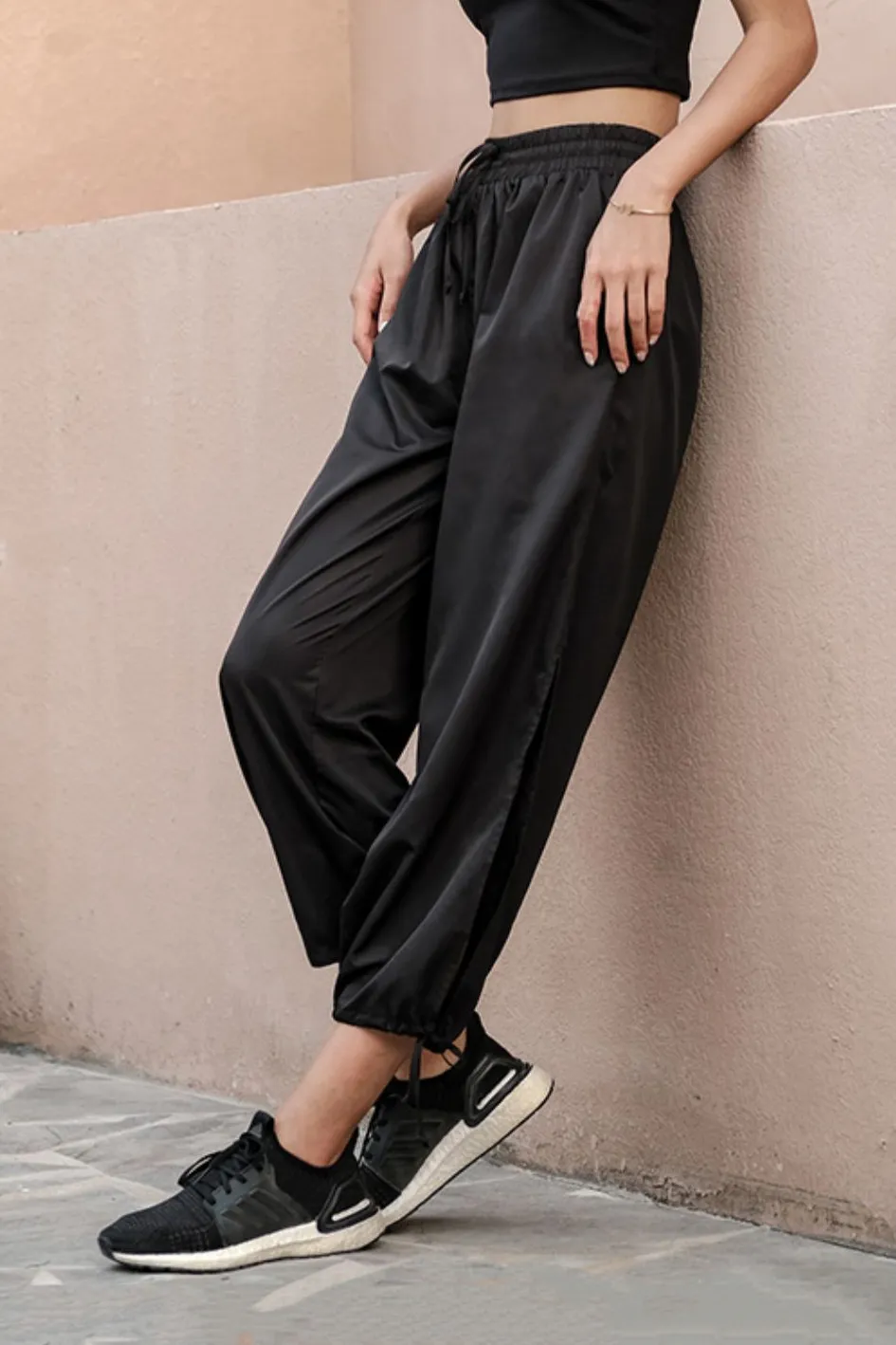 Oversized Drawstring Wide Leg Sweatpants