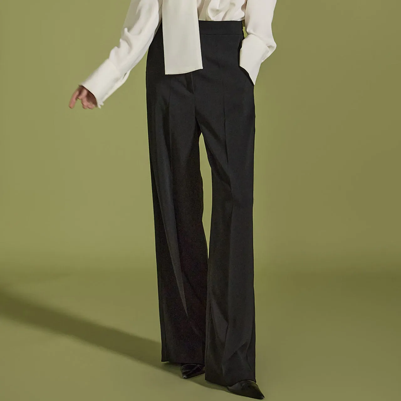 P3311 Pintuck Wide Slacks