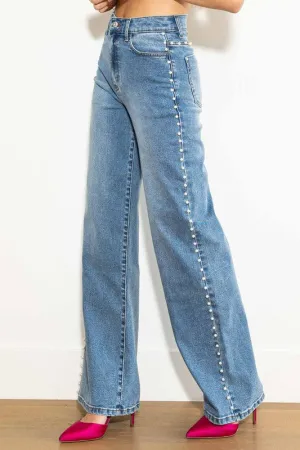 Pearl Detail Denim