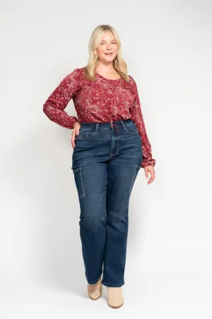 Plus Size Judy Blue High Waist Cargo Bootcut Jeans /Stuffology Boutique