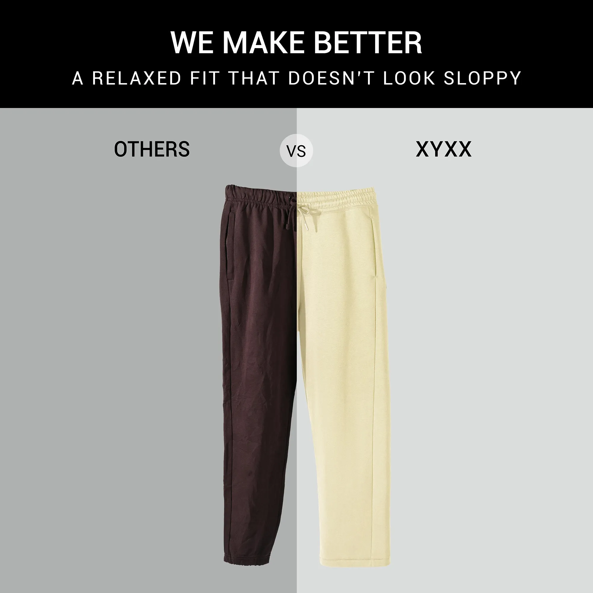Pulse French Terry Cotton Blend Sweatpants Almond White