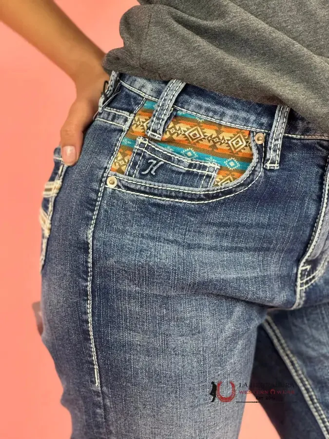 ROCK&ROLL X HOOEY MEDIUM VINTAGE AZTEC DETAIL BOOTCUT