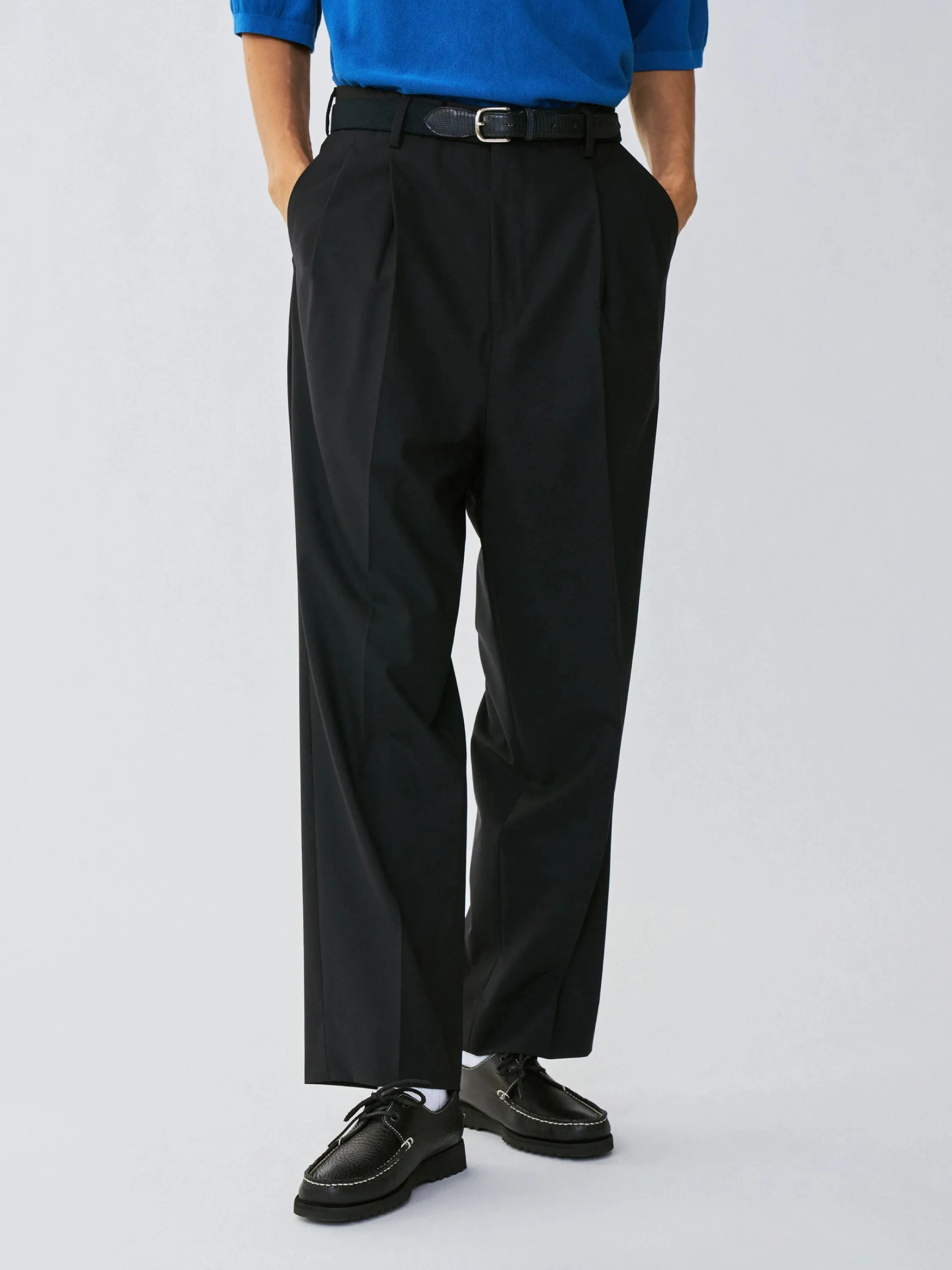 Shoecut Slacks - Navy