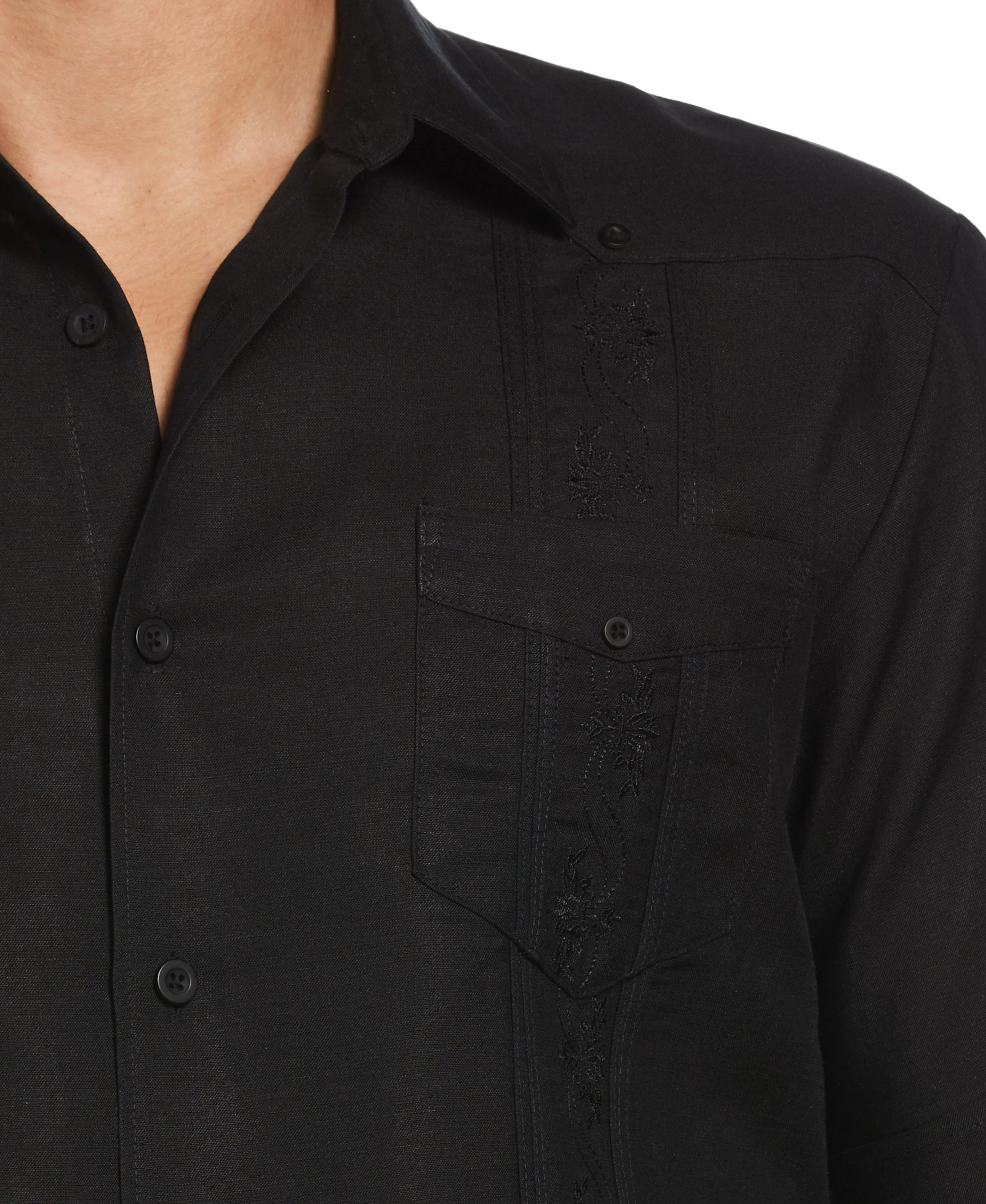 Short Sleeve Embroidered Guayabera