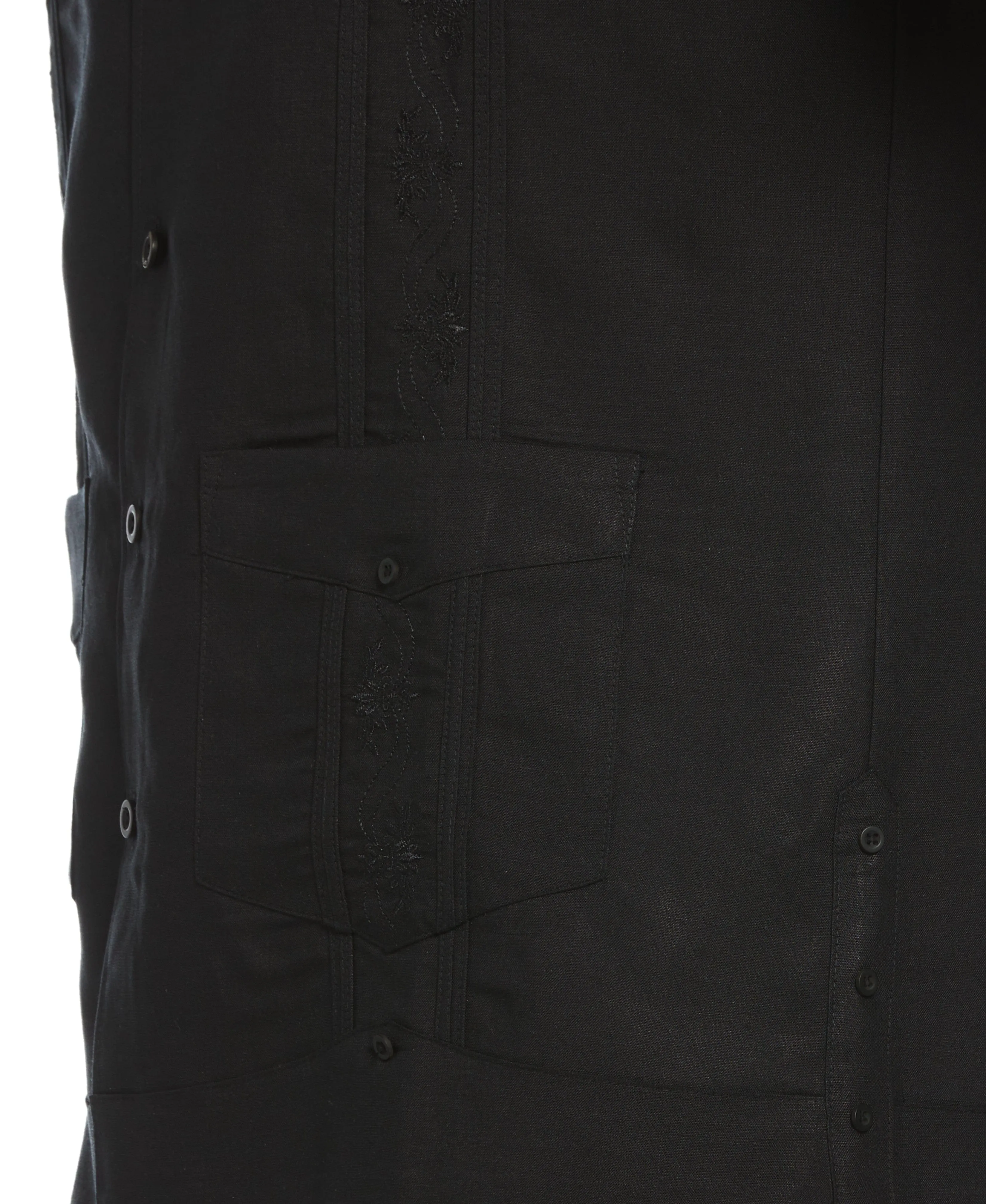 Short Sleeve Embroidered Guayabera