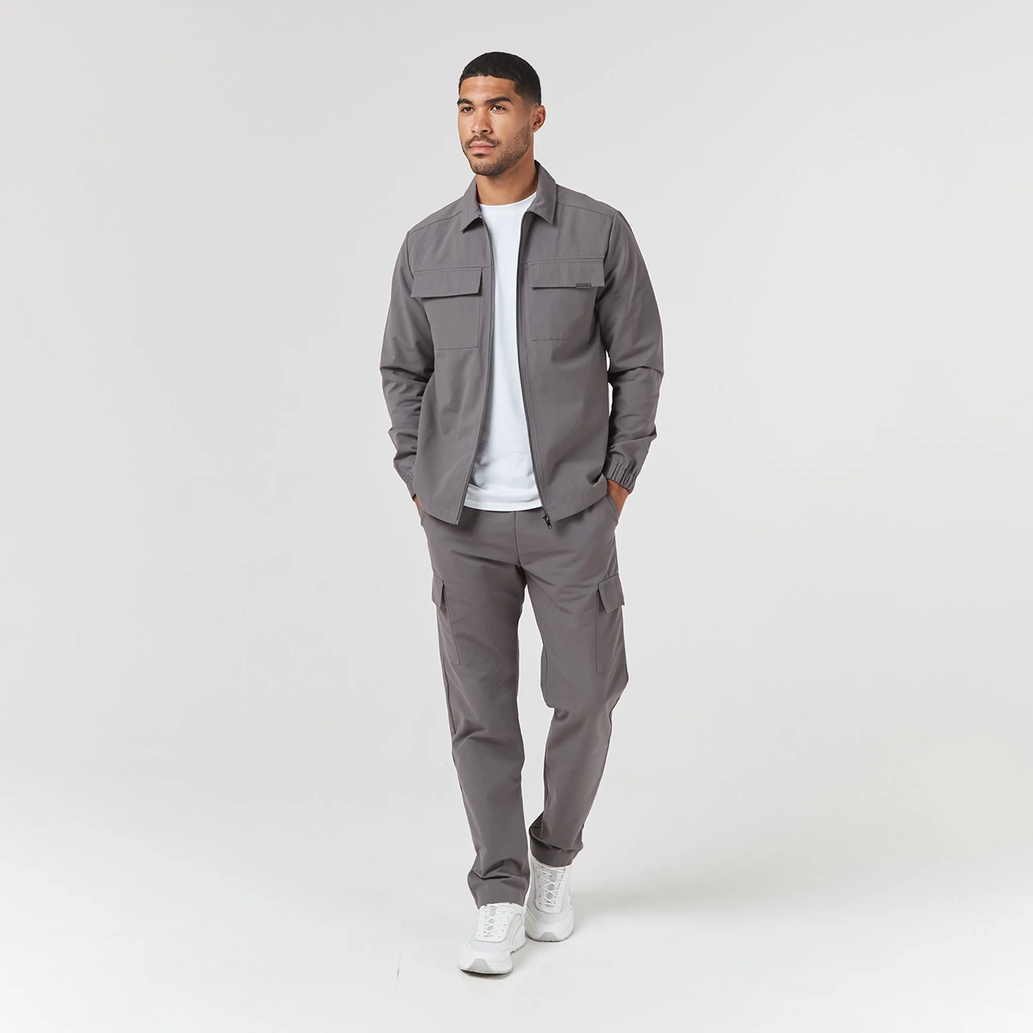 Smart Utility Open Hem Trouser | Charcoal