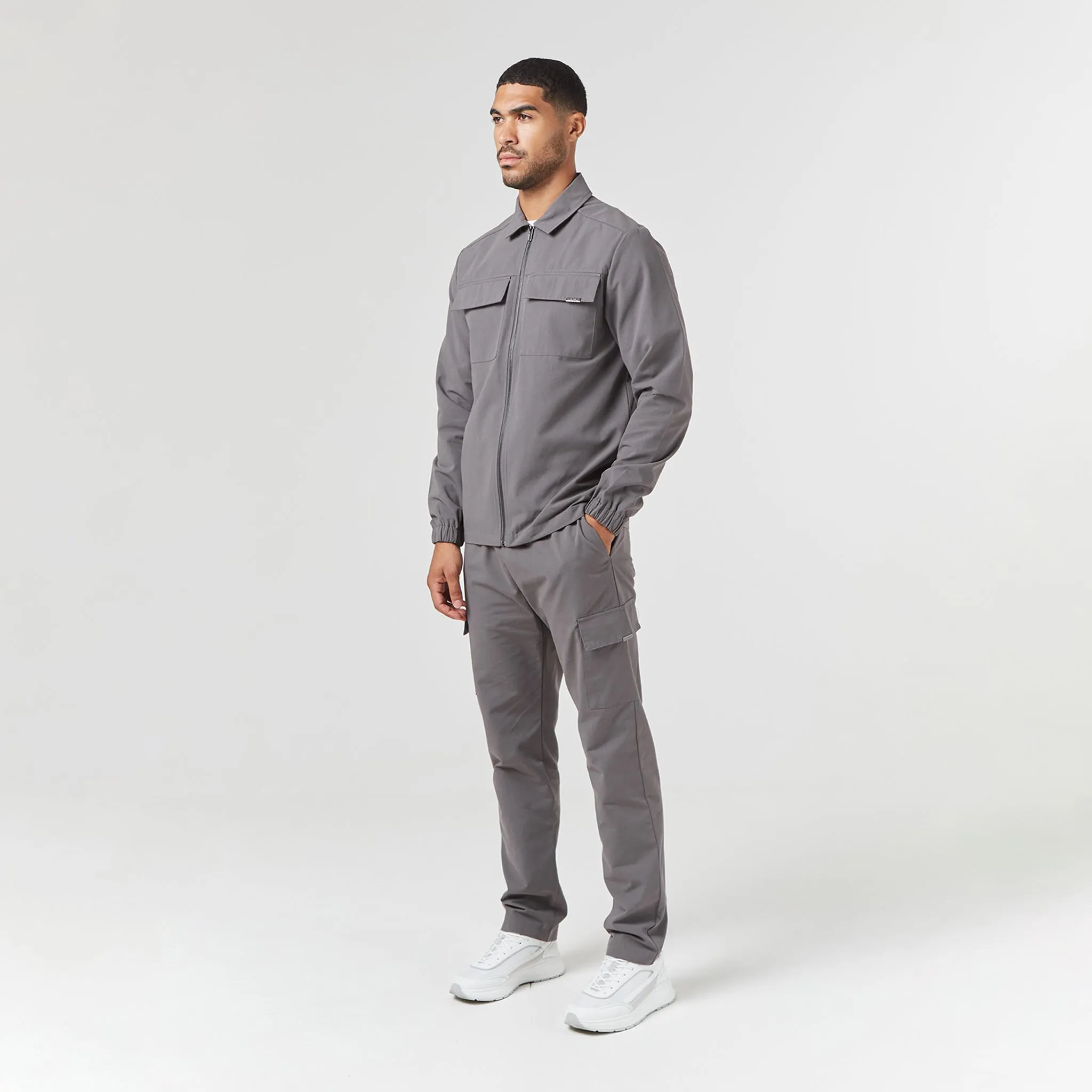 Smart Utility Open Hem Trouser | Charcoal