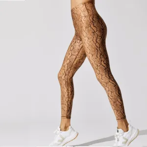 Snake Printing Leggings for Women, High Rise, Full Length Sports Running Pants, Stretchy Compression Gym Leggings US Size