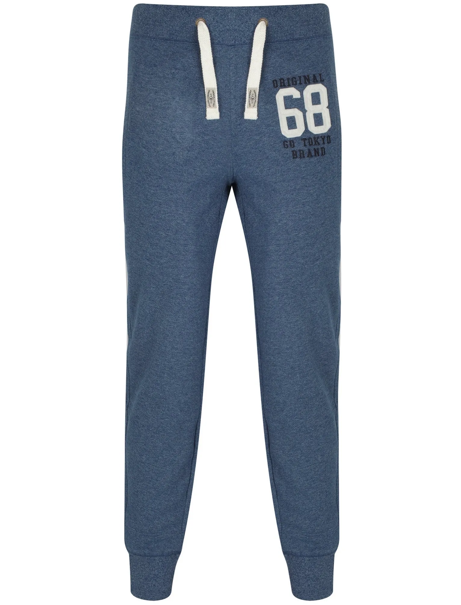 Southwood Brush Back Fleece Cuffed Joggers In Ocean - Tokyo Laundry