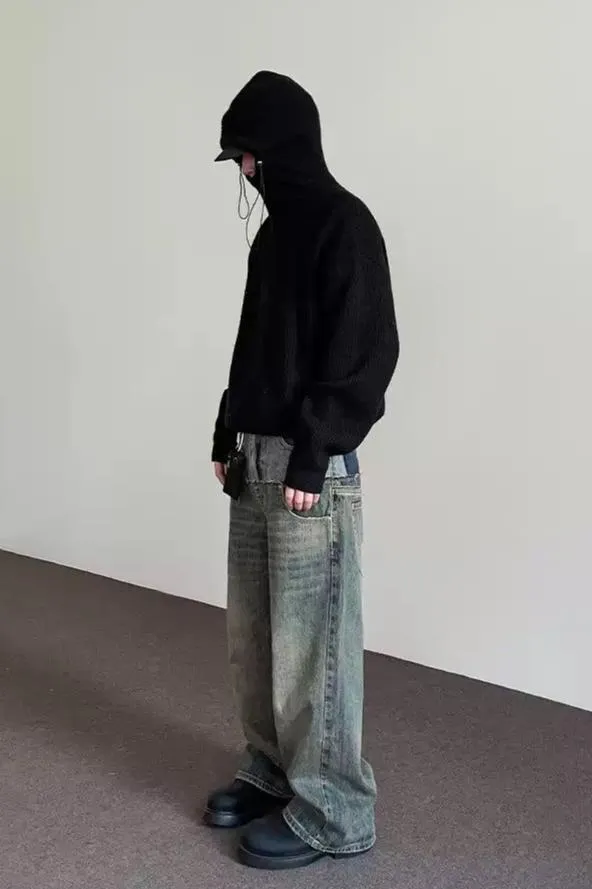 Spliced Detail Abstract Jeans
