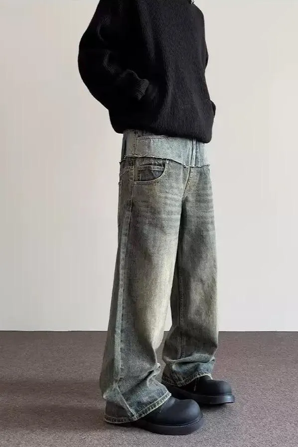 Spliced Detail Abstract Jeans