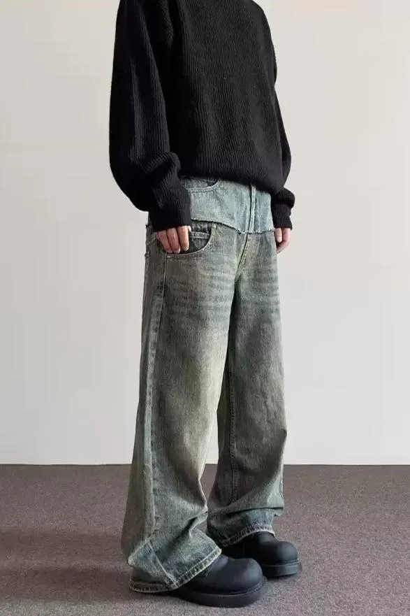 Spliced Detail Abstract Jeans