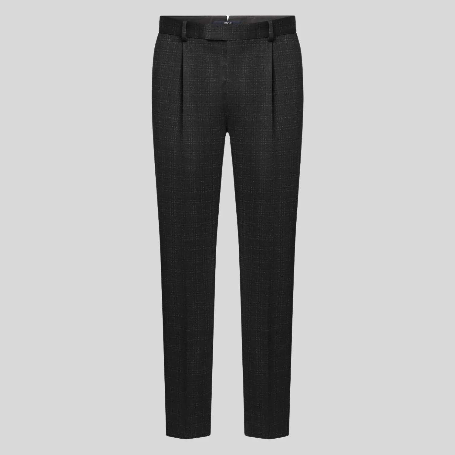 Subtle Plaid Checks Pants - Charcoal