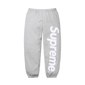 Supreme Satin Appliqué Sweatpant 'Heather Grey'
