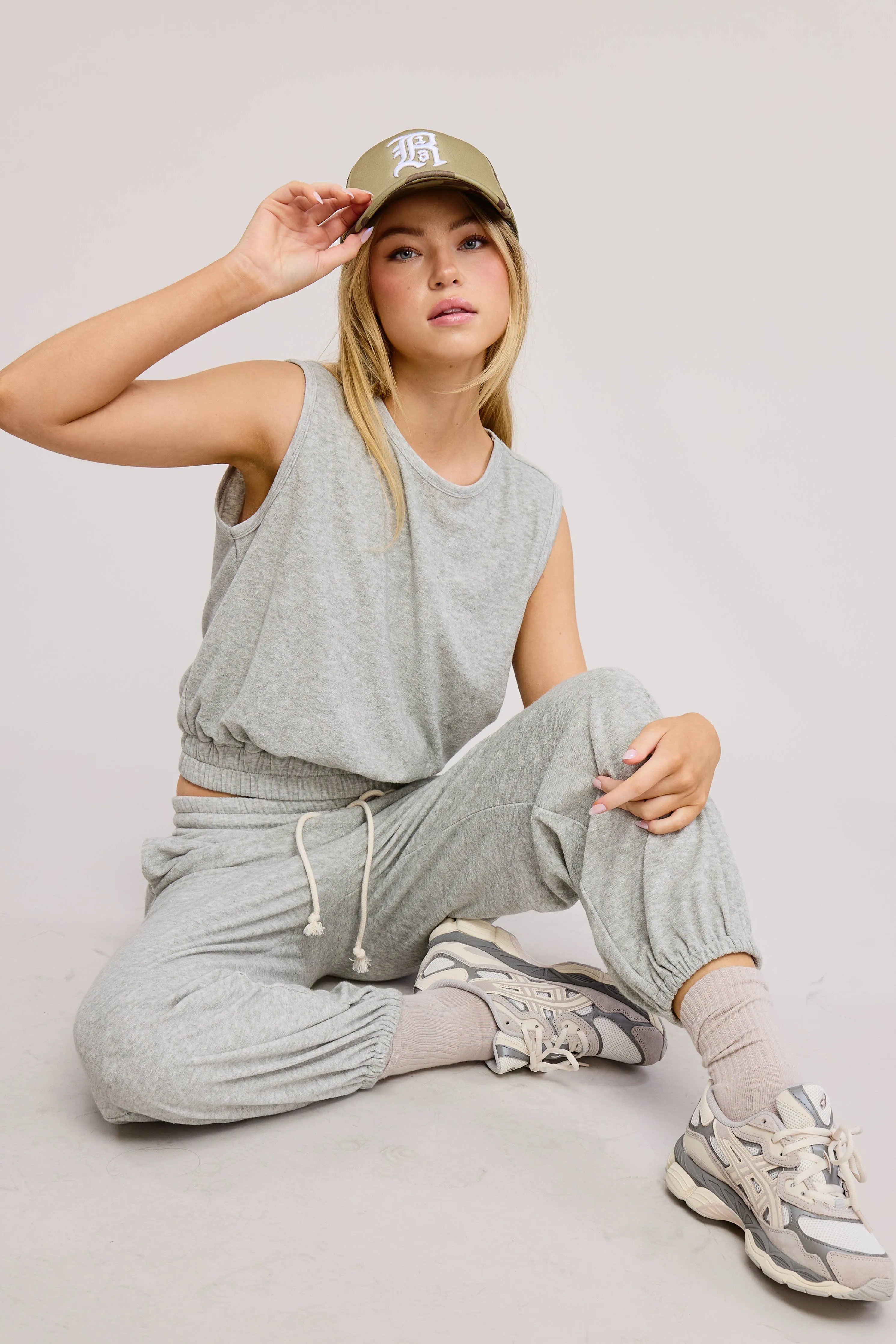 TERRY TANK AND JOGGER SET