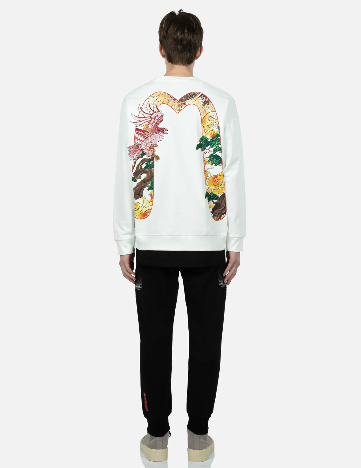 Tone-on-tone Eagle Embroidery Sweatpants