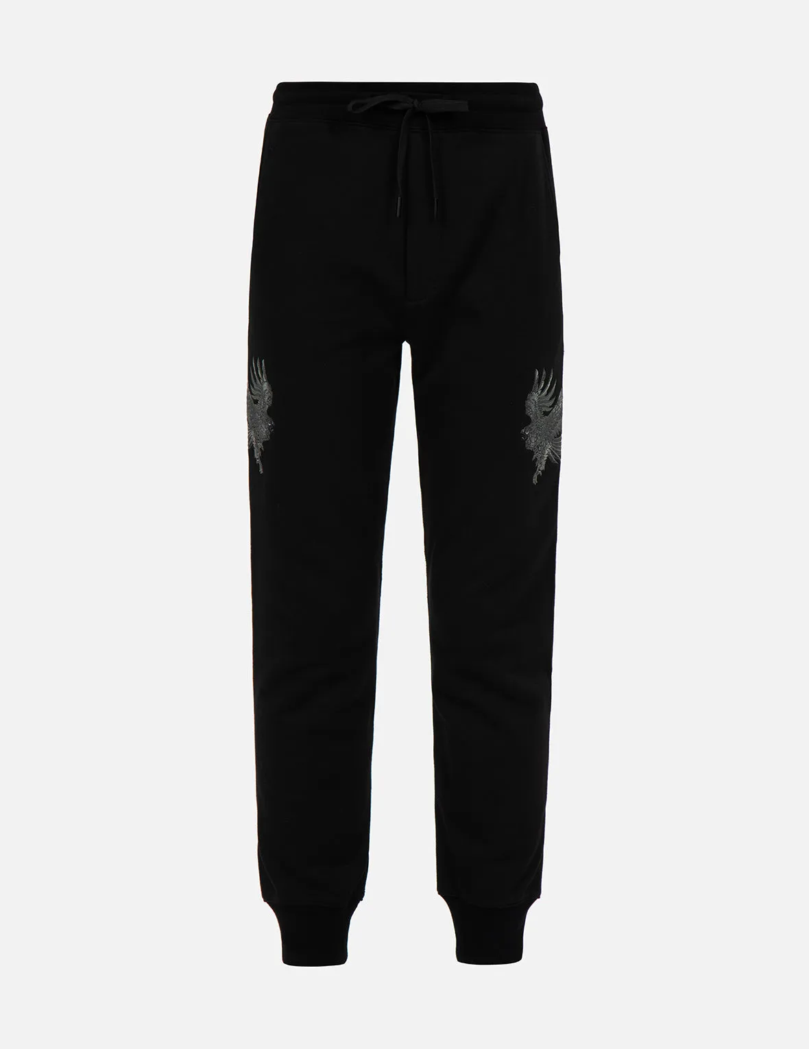 Tone-on-tone Eagle Embroidery Sweatpants