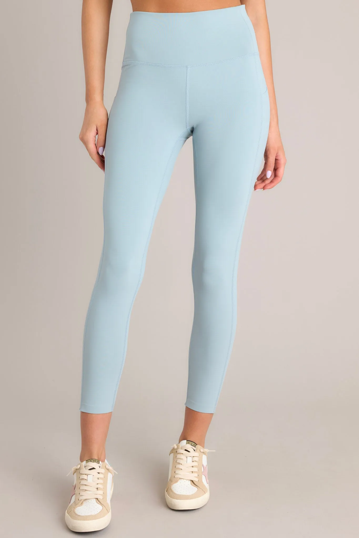 Try To Catch Up Light Blue Leggings