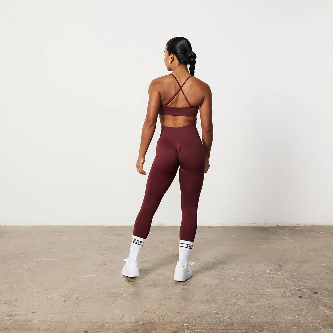 Vanquish Elevate Seamless Burgundy Multiway Low Support Bra