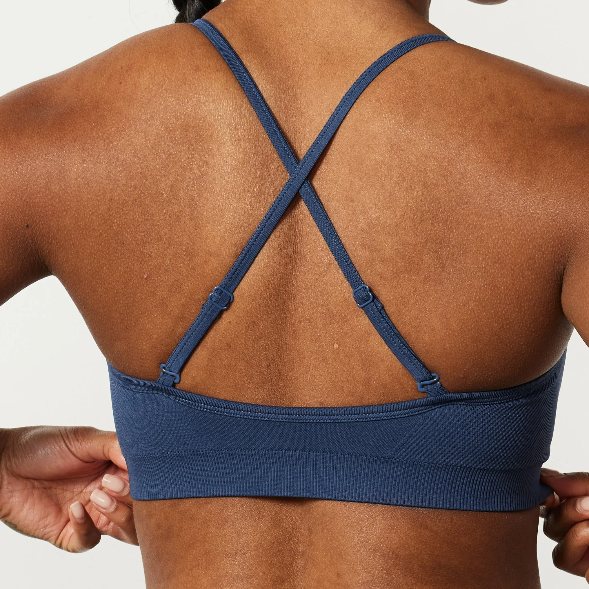 Vanquish Elevate Seamless Denim Blue Multiway Low Support Bra
