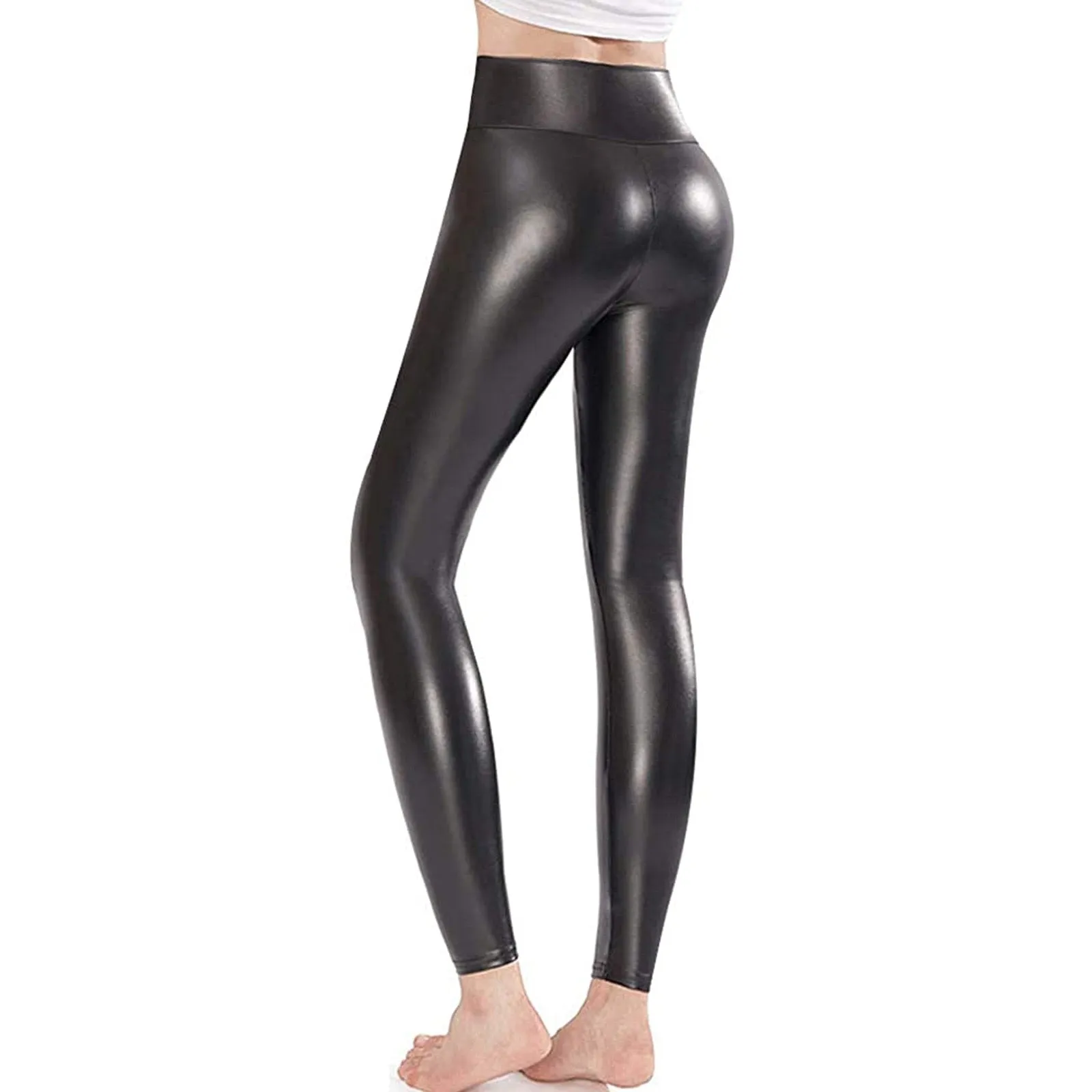 Vegan Leather Shaping Compressing Leggings