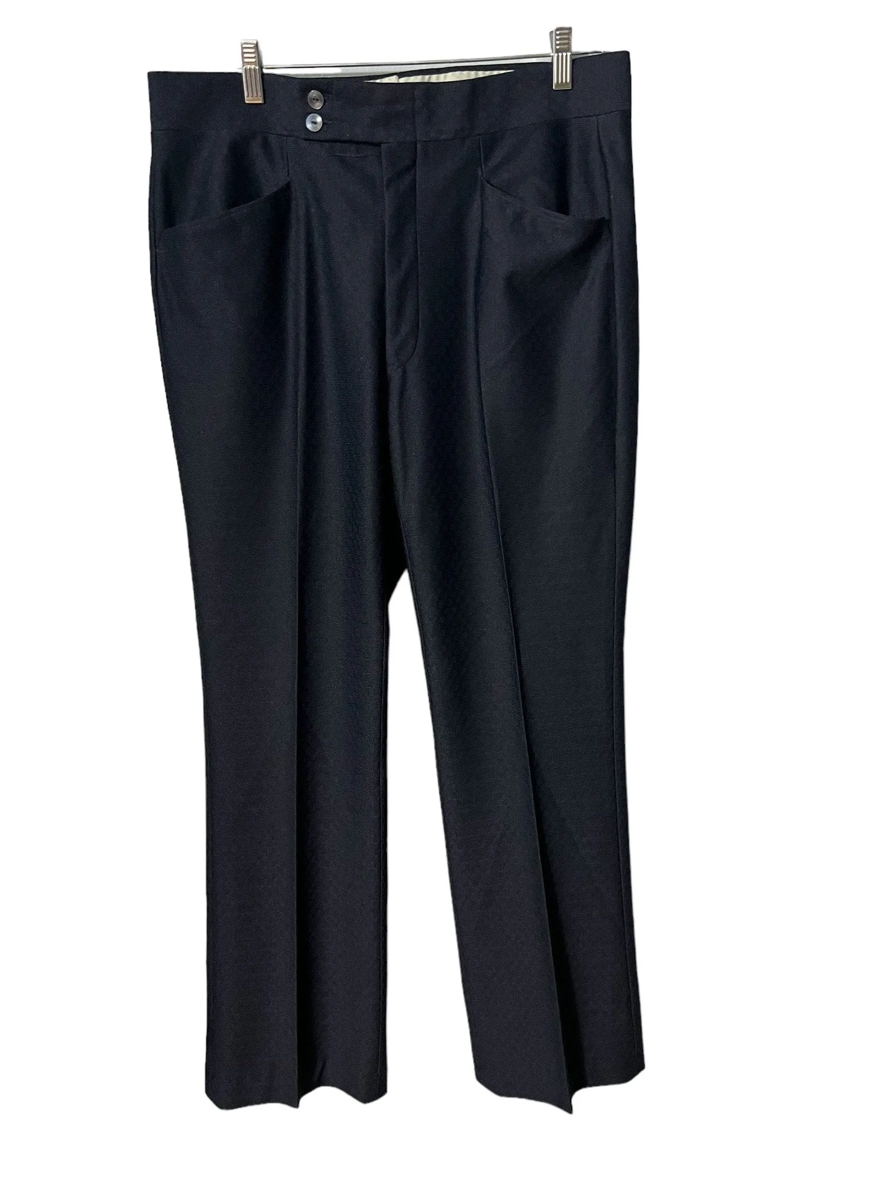 vintage 70's men's blue dress pants 35 x 32