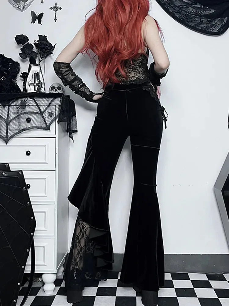 Wide Leg Pants for Gothic Halloween Look