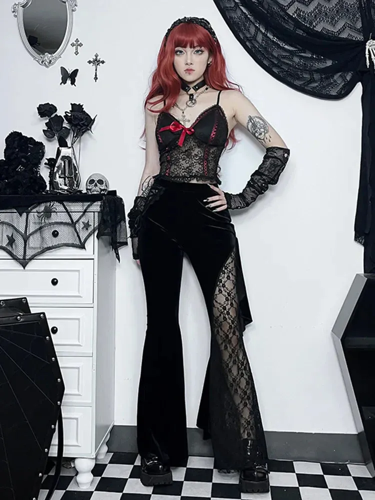 Wide Leg Pants for Gothic Halloween Look