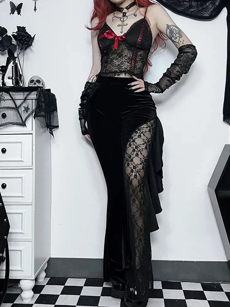 Wide Leg Pants for Gothic Halloween Look