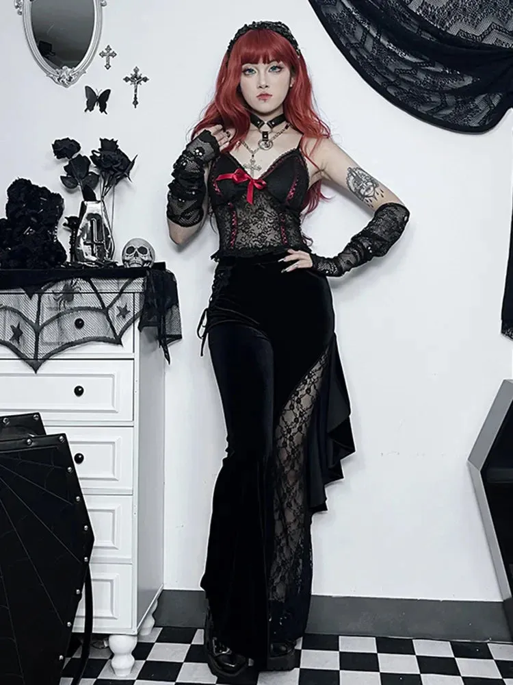 Wide Leg Pants for Gothic Halloween Look