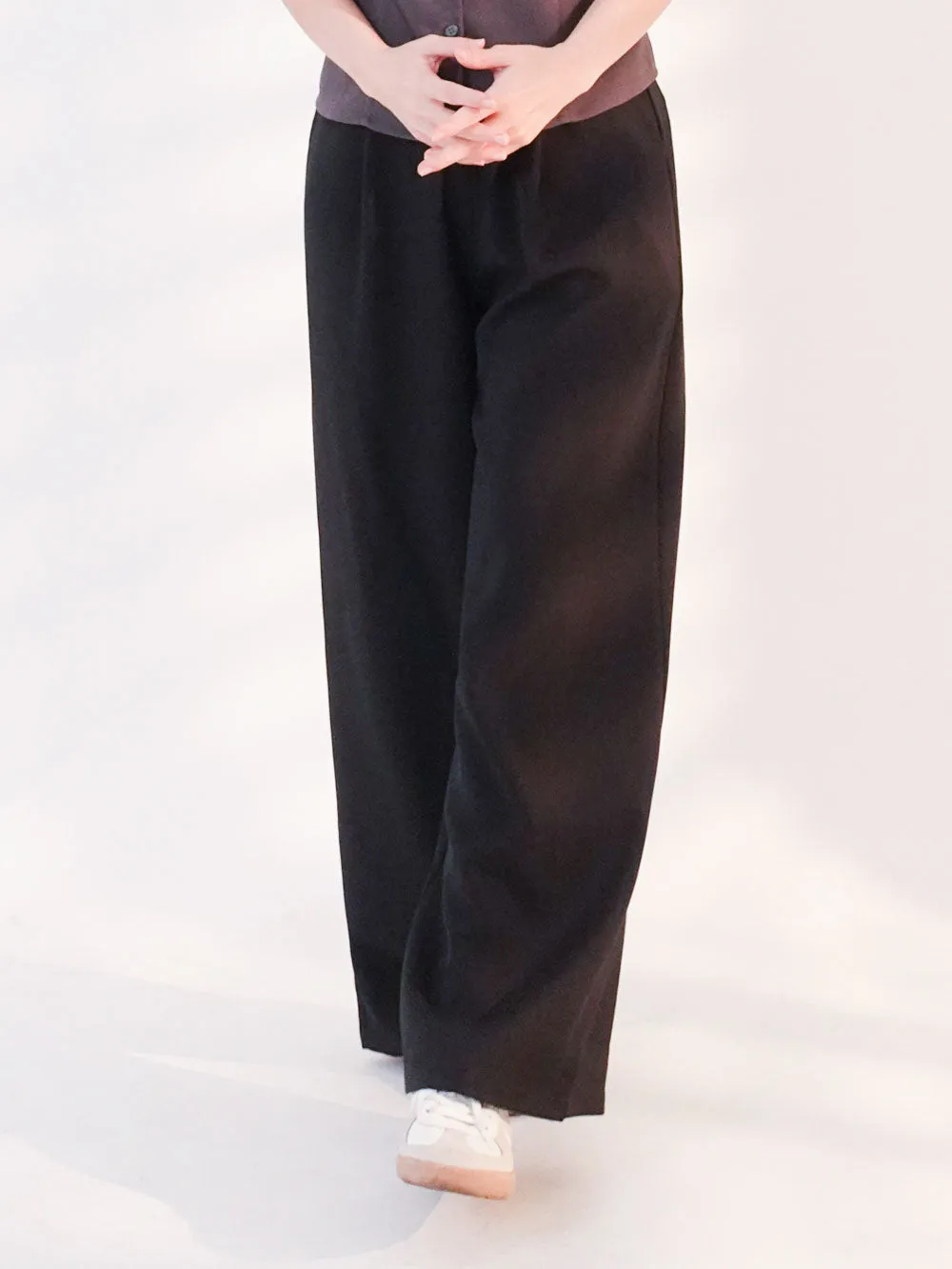 Wide Slacks Black