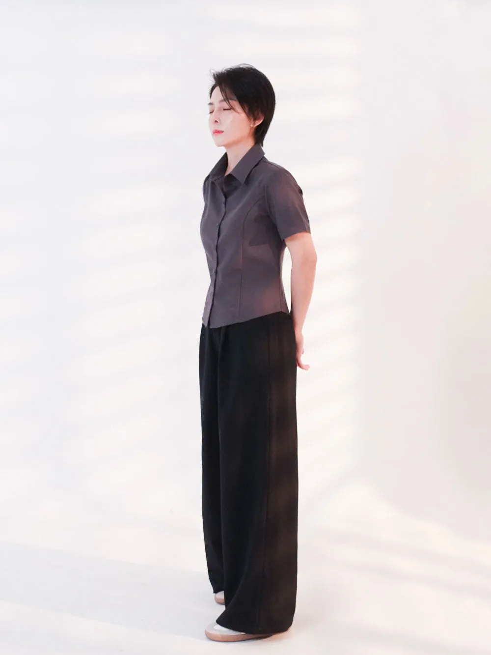 Wide Slacks Black
