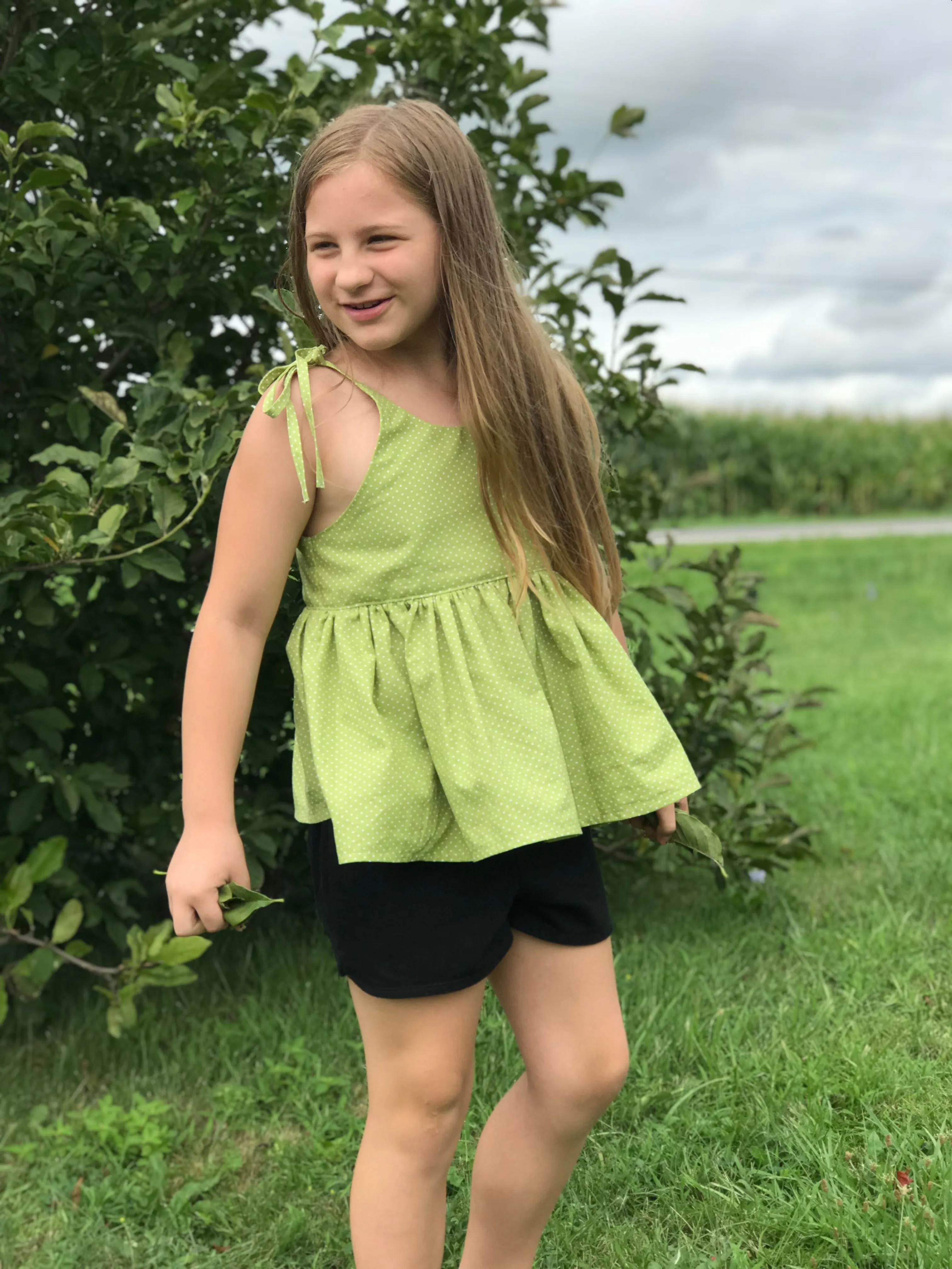 Youth Azalea Romper and Dress Digital Sewing Pattern Sizes 12/18m - 16Y