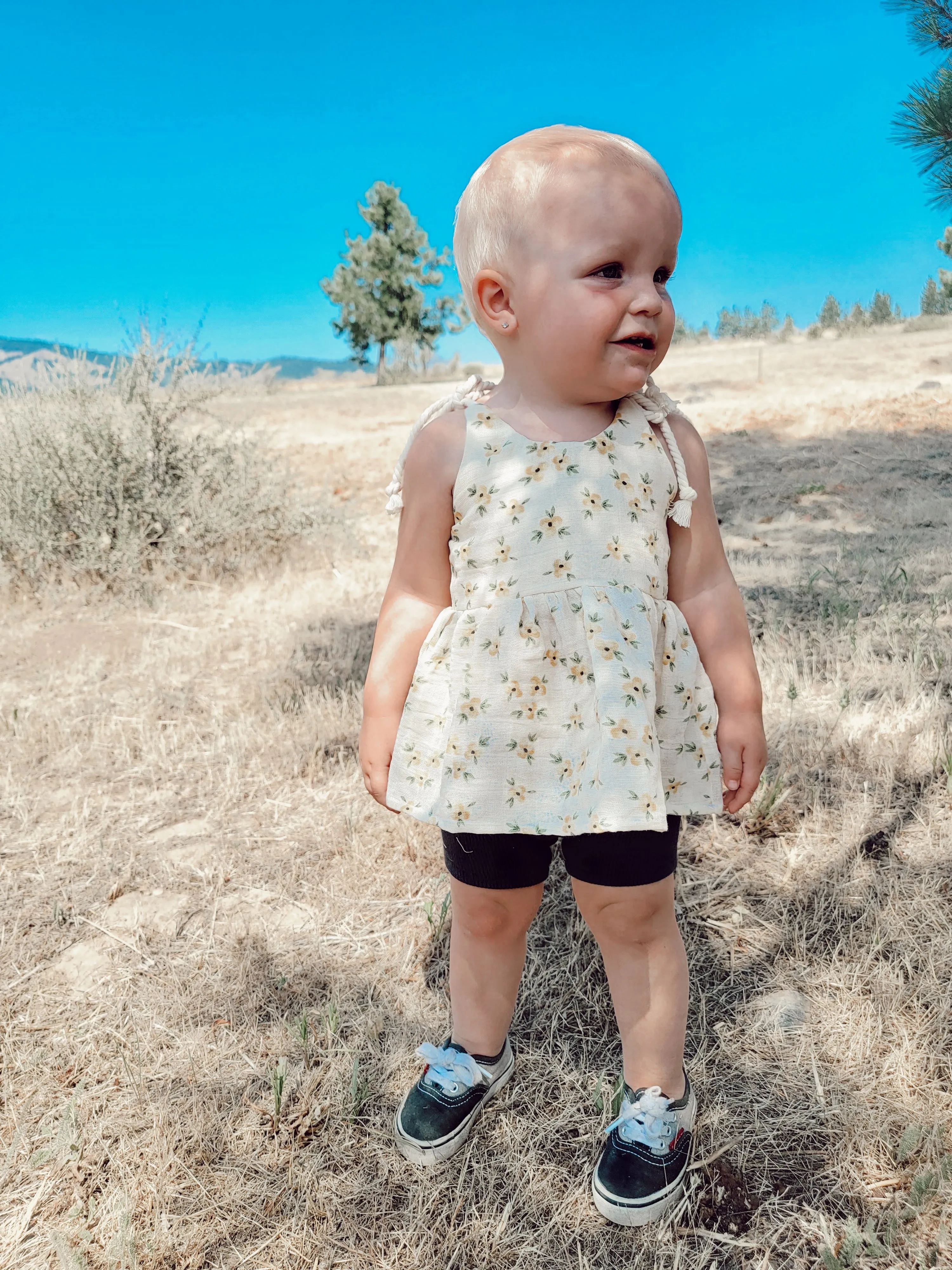 Youth Azalea Romper and Dress Digital Sewing Pattern Sizes 12/18m - 16Y