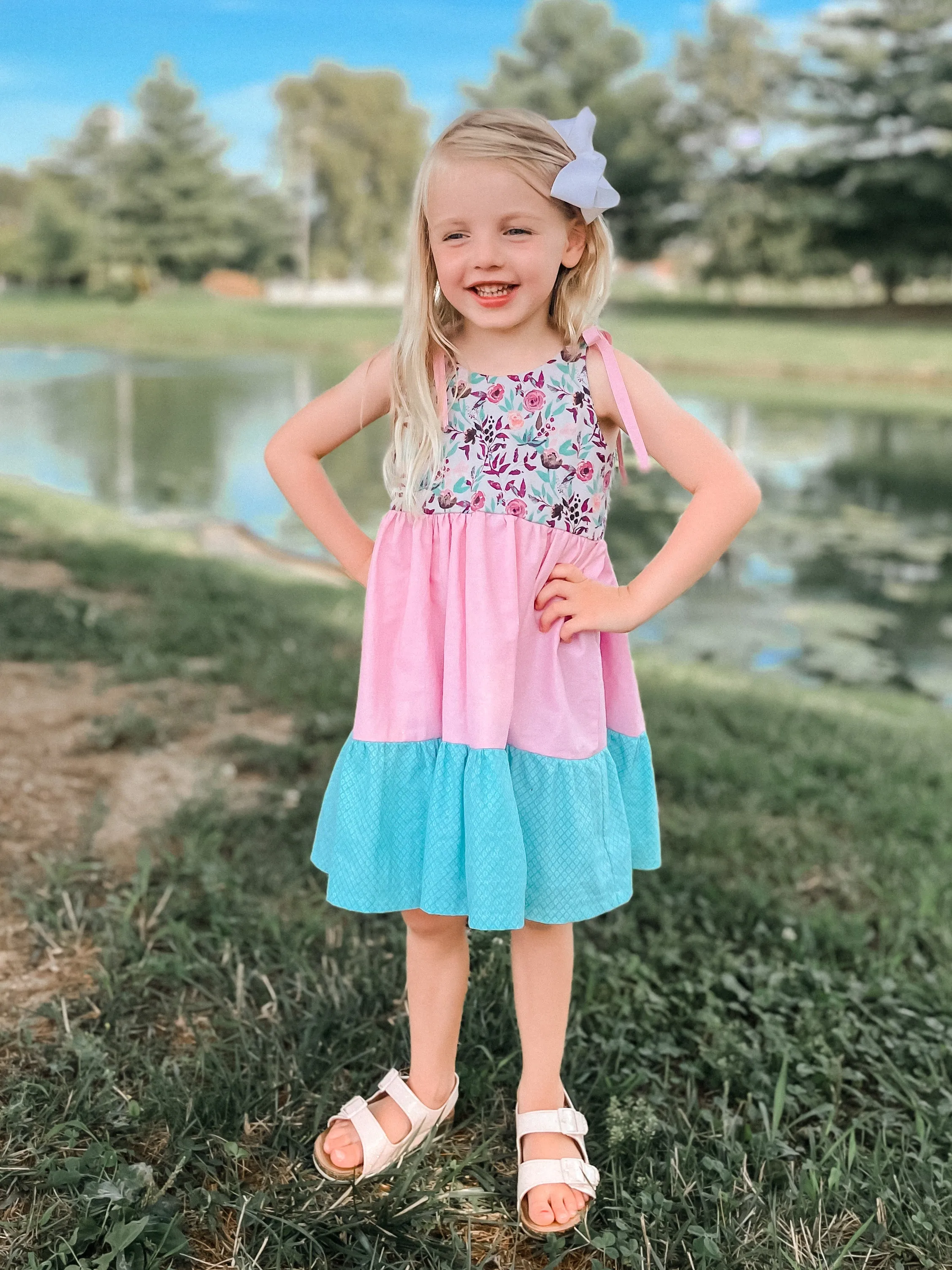 Youth Azalea Romper and Dress Digital Sewing Pattern Sizes 12/18m - 16Y